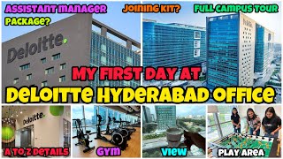 My First Day at DELOITTE || Deloitte Hyderabad Campus Tour || Deloitte Hyderabad Office @deloitte 