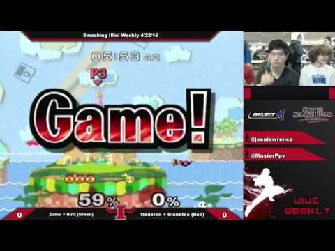 [Smashing Illini Weekly] Zamu + DJQ (Green) vs. Blendtec + IX | Odderon (Red) SSBM Doubles