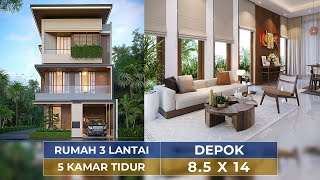 DESAIN RUMAH STYLE MODERN YANG KEKINIAN DAN NYAMAN DENGAN SUASANA TROPICAL DI DEPOK! - JASA ARSITEK