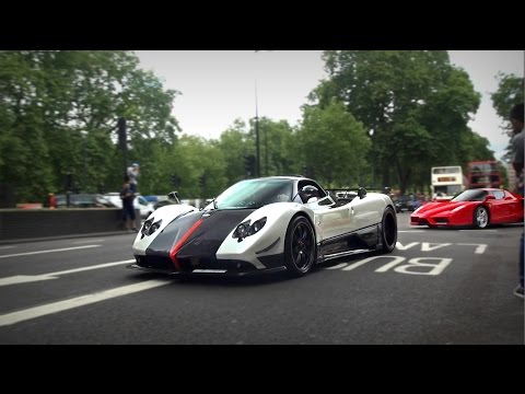 Thumbnail for HYPER COMBO Zonda Cinque roadster, Huayra and Enzo driving in London! by Gemballa, Maybach, GAZ, Wiesmann, Lamborghini, Reventon Roadster, Maserati, KTM, Ferrari, Supercar, Nissan GT-R, LaFerrari, Porsche, BMW, Maserati MC12, Valentino Balboni, Lexus, Car, Porsche Carrera GT, Nissan, Spyker, Koenigsegg, Mansory