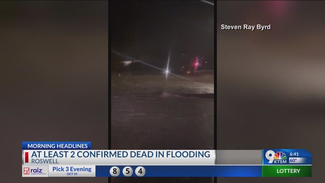 At least two confirmed dead in Roswell flooding