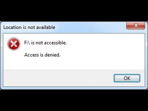 How to Fix access is denied in windows 8.1 Video
