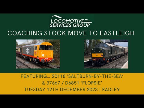 Class 20 + 37 | 20118 ‘Saltburn-By-The-Sea’ + 37667 /D6851 ‘Flopsie’ | LSL | Radley | 12/12/23
