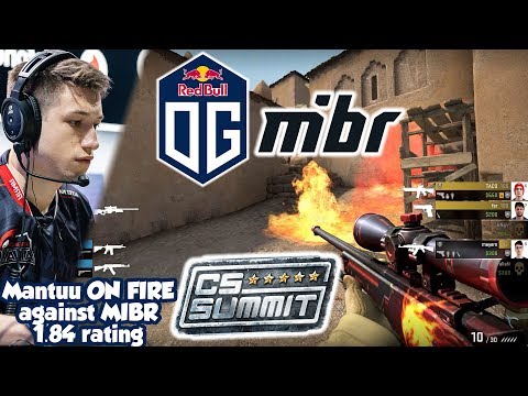 OG Mantuu ON FIRE vs MIBR * CS SUMMIT 5 - Dust2 (POV)