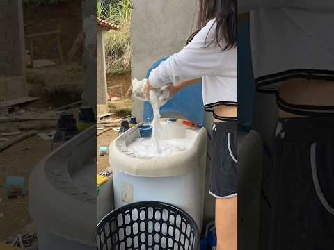 Lavando roupas🫧🧺👗🩳👕 #lavandoroupas#rotinanositio#donadecasa