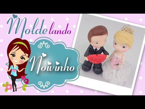 Noivinho de Biscuit - MOLDElando com a Bia - Molde Noivinho coleção Bia Cravol