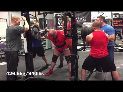 426.5kg/940lbs Raw Squat without wraps (belt & sleeves) PR