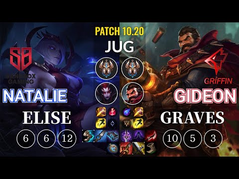 SB Natalie Elise vs GRF GIDEON Graves Jungle - KR Patch 10.20