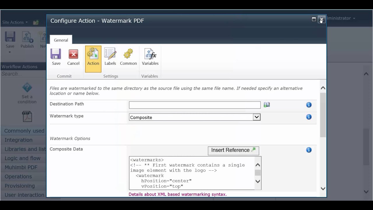 Apply Complex PDF Watermarks using Nintex Workflow