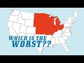 MIDWEST STATES Ranked from WORST to BEST