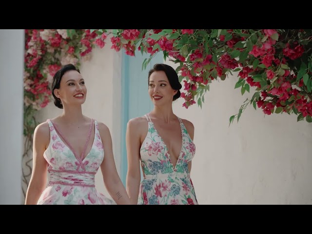 فستان شيفون مورد كلوش مفتوح من عند الظهر