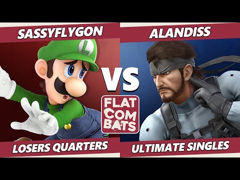 Flat Combats 2 Losers Quarters - SassyFlygon (Luigi) Vs. AlanDiss (Snake) SSBU Smash Ultimate