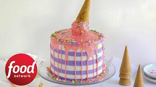 How to Make a Melting Ice Cream Cone Cake | Food Network