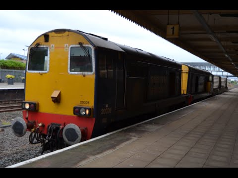 #516: DRS Class 20305 'Gresty Bridge' & 20308 pass through Rhyl (27/07/2015)