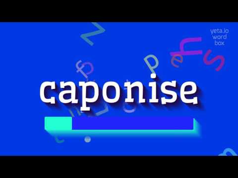 CAPONISE - HOW TO PRONOUNCE CAPONISE? #caponise
