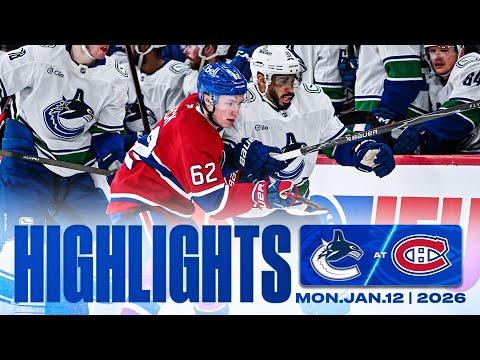 Game in 10 | Vancouver Canucks at Montreal Canadiens Highlights (Jan 12, 2026)
