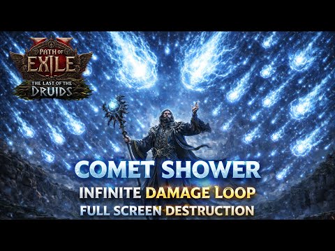 PoE 2 0.4 Oracle Druid - Infinite LOOP Archmage CoC COMET | 1 BUTTON Comet Shower Screen-Wide CLEAR