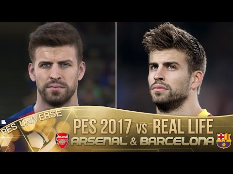 [TTB] PES 2017 vs Real Life Face Comparison - Arsenal & Barcelona