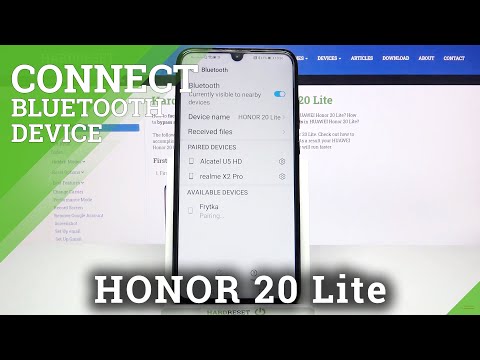 Honor 20 Lite - How to Connect Bluetooth Device