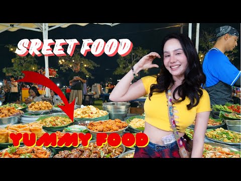 Street food in Phnom Penh City at Night time | Yummy food