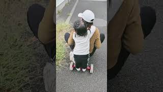 三輪車2人乗りw