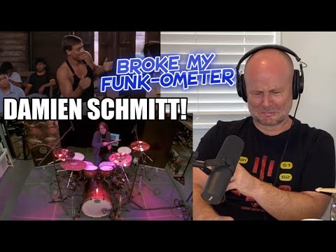 Drum Teacher Reacts: DAMIEN SCHMITT - Best Funky Drummer LIVE + Slow Motion FUNK-FEST!