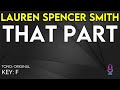 Lauren Spencer Smith - That Part - Karaoke Instrumental