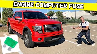 FORD F150 ECU ECM PCM FUSE LOCATION REPLACEMENT F 150 ENGINE COMPUTER FUSE 2009 - 2014