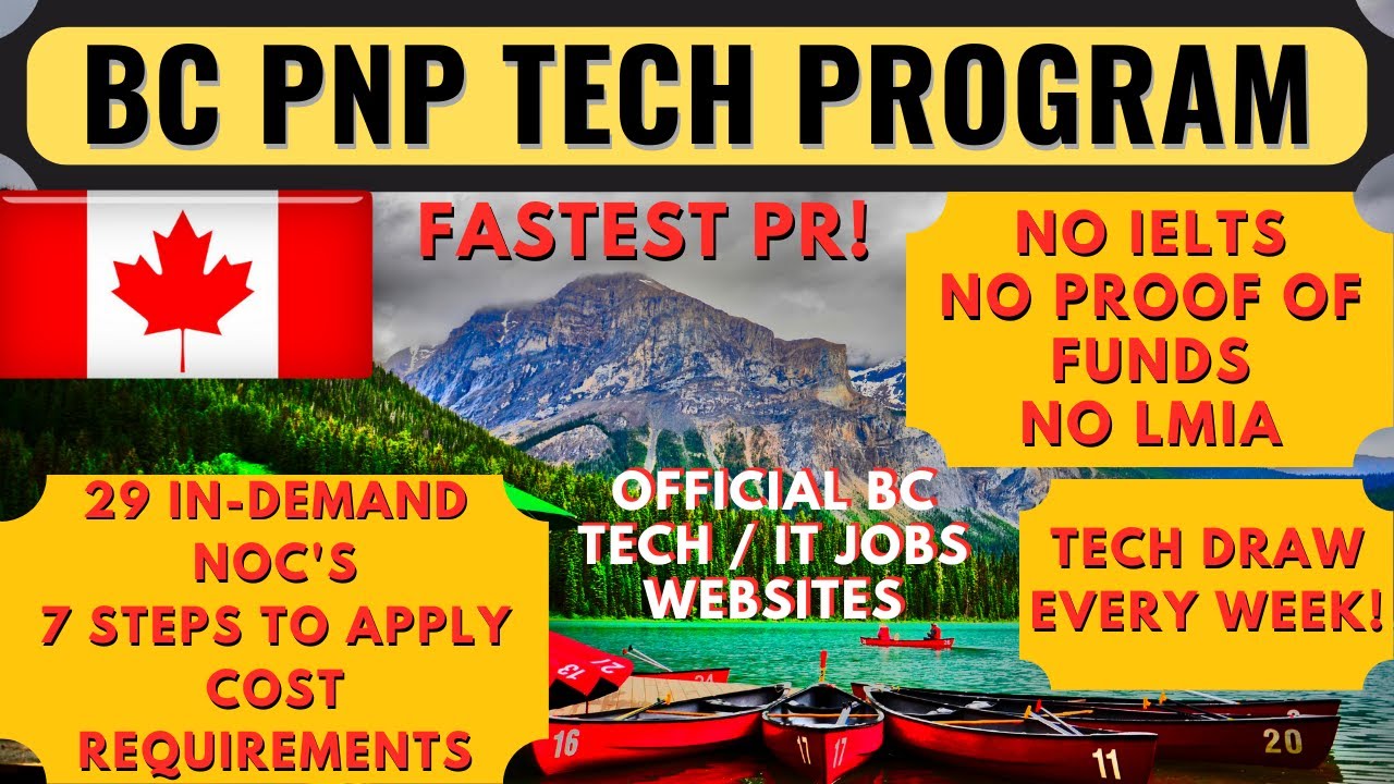British Columbia PNP Tech Program 2023 | 29 In-Demand NOC's | Fastest Canada PR |  | Dream Canada