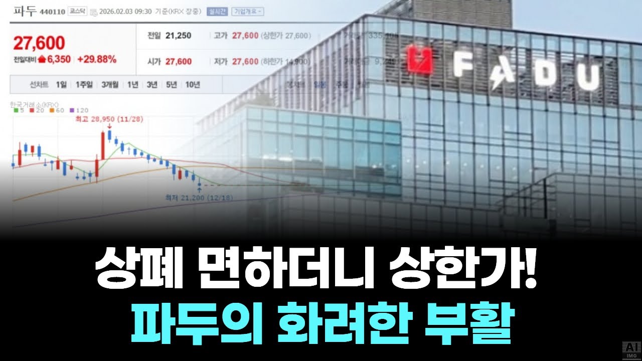 상폐 면하더니 상한가! 파두의 화려한 부활