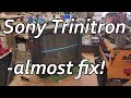 Repair Fail Of A Vintage Sony Trinitron CRT TV White Horizontal Line Fault