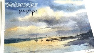 Creating a Serene Seascape: Real-Time Watercolor Tutorial