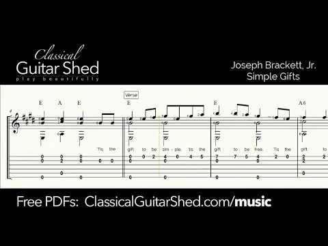[Free Guitar PDF] Joseph Brackett, Jr. - Simple Gifts