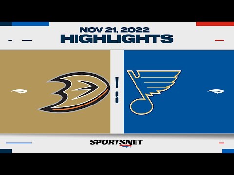 NHL Highlights | Ducks vs. Blues - November 21, 2022