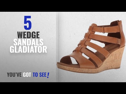 Top 5 Wedge Sandals Gladiator [2018]: Rockport Women's Briah Gladiator Wedge Sandal, Dark Tan