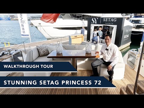 Princess 72 Superyacht! £1m Interior Refit by Setag Yachts Walkthrough Tour - Bespoke interior