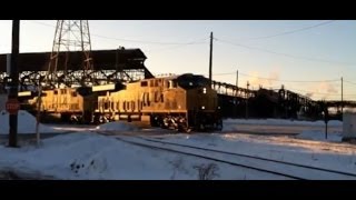 preview picture of video 'CSX 3129 and CSX 647 At ArcelorMittal (Inland Steel), In East Chicago, Indiana Harbor Belt Tracks'