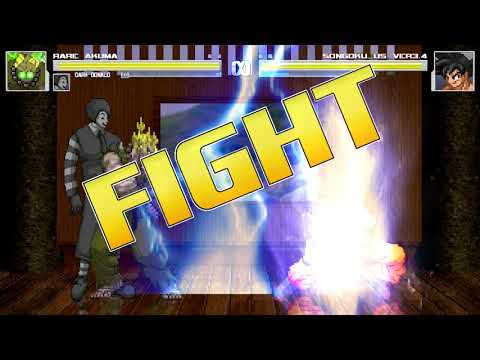 M.U.G.E.N. Rare Akuma & Dark Donald vs Goku MUI
