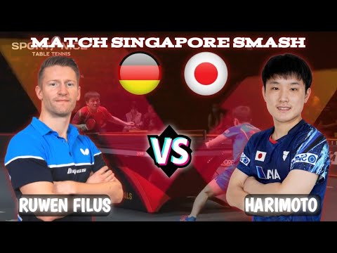 Super Watch‼️Ruwen Filus🇩🇪 vs 🇨🇳Tomokazu Harimoto Highlights SingaporeSmash