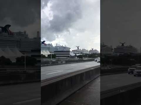 Thumbnail for 🛳🛳🛳 3 Carnival Cruise Ships at Miami Port #portmiamishuttles