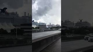 🛳🛳🛳 3 Carnival Cruise Ships at Miami Port #portmiamishuttles
