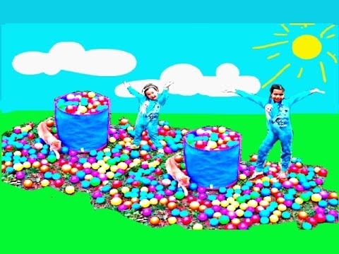 Double Fun Play Tunnel Rainbow Ballpit Surprise Toys Kids Videos Fun Actitvites Video