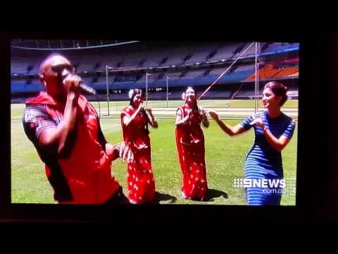 JhoomBollywood with Dwyane Bravo the cricketer and Pallavi Sharda the bollywood actress