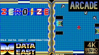 Zeroize Arcade ( Data East 1983 ) 4k Gameplay