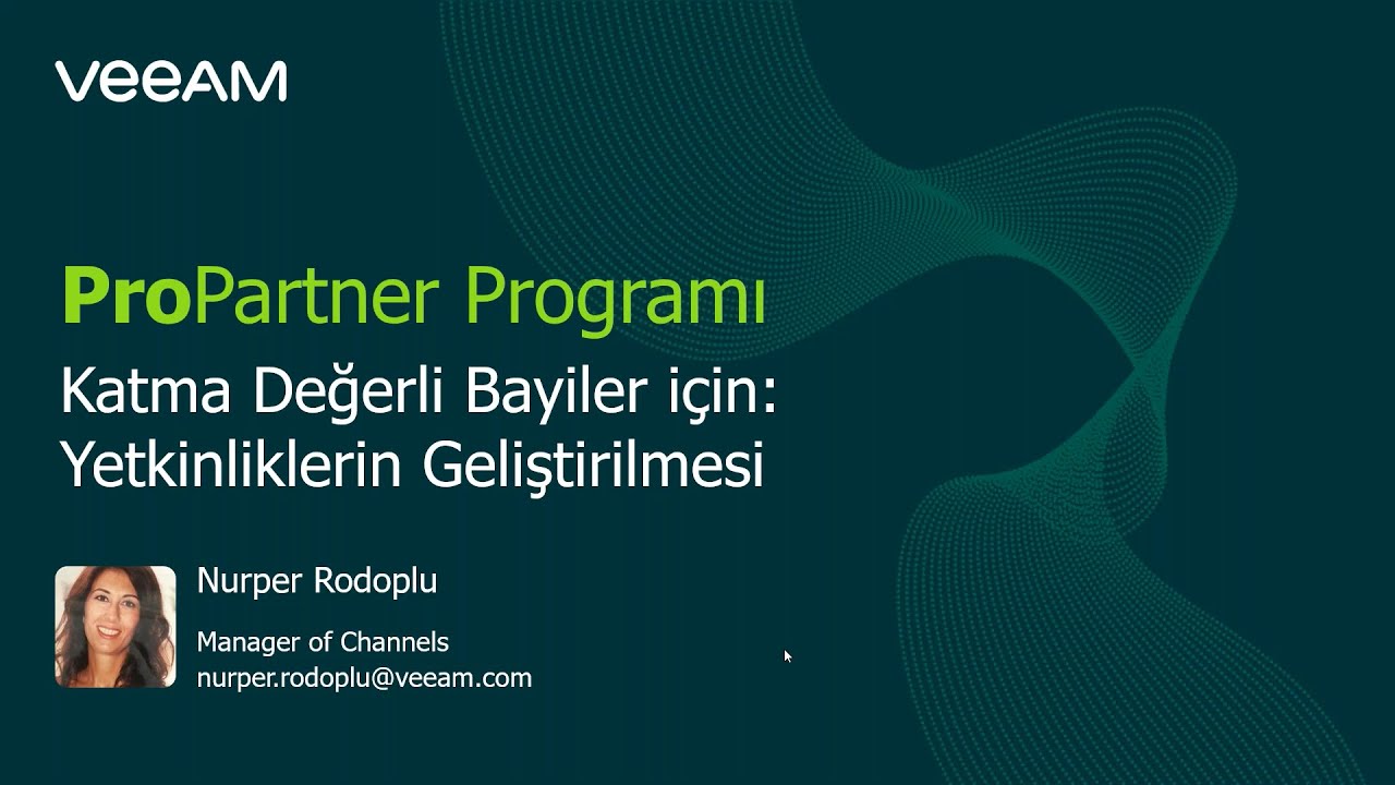 Veeam  Katma Değerli Bayiler için ProPartner Programı video