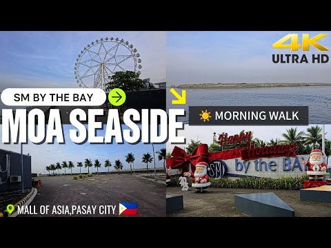 [4K] Walking Tour 2025 || MOA Seaside Pasay PH | Baywalk & Amusement Park! 🎡🌊