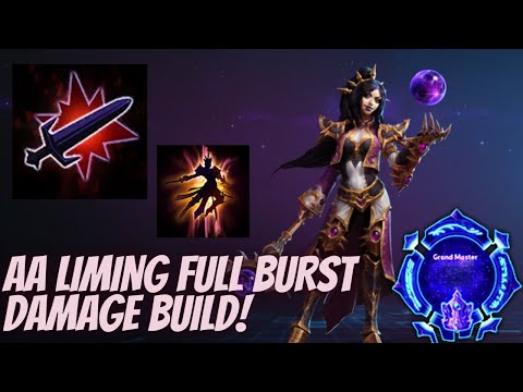 Liming WoF - AA Liming Full Burst Damage Build! - Grandmaster Storm League