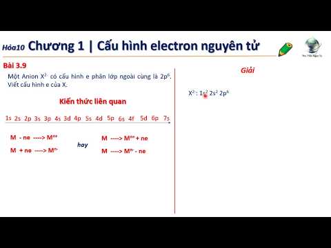 ✔ Hóa10| Viết nhanh cấu hình e từ cấu hình Anion X2- cho trước (Chương 2 hóa 10)