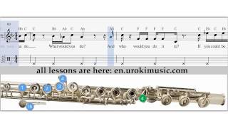 Kylie Minogue - Absolutely Anything - How To Play Western concert flute - Sheet Music Fingering