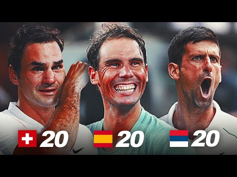 Nadal vs Djokovic vs Federer battle for 21st grand Slam and history . All 20 grand slam match point